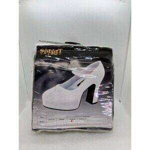 Women’s Mary Jane Halloween White Shoes Size 9 Preowned Some Scuffing